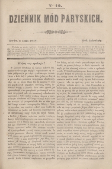 Dziennik Mód Paryskich. R.9, Nro 19 (6 maja 1848)