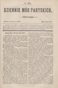 Dziennik Mód Paryskich. R.9, Nro 23 (3 czerwca 1848)