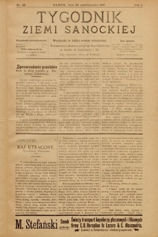 Tygodnik Ziemi Sanockiej. 1910, nr 26