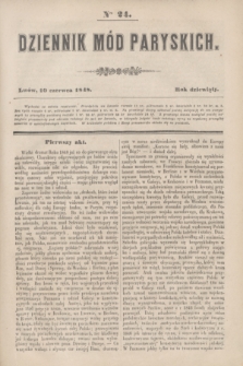 Dziennik Mód Paryskich. R.9, Nro 24 (10 czerwca 1848)