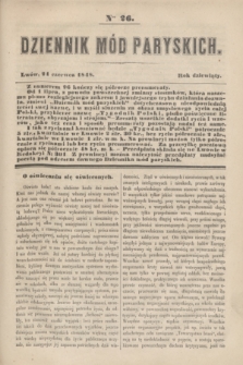 Dziennik Mód Paryskich. R.9, Nro 26 (24 czerwca 1848)