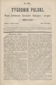 Dziennik Mód Paryskich. R.9, Nro 27 (1 lipca 1848)