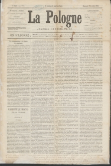 La Pologne : journal hebdomadaire. A.1, № 4 (8 Novembre1863)