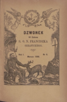 Dzwonek III Zakonu S. O. N. Franciszka Serafickiego. R.1, nr 9 (marzec 1886)