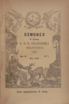 Dzwonek III Zakonu S. O. N. Franciszka Serafickiego. R.4, nr 5 (maj 1888)