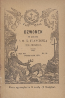 Dzwonek III Zakonu S. O. N. Franciszka Serafickiego. R.7, nr 10 (październik 1891)