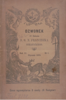 Dzwonek III Zakonu S. O. N. Franciszka Serafickiego. R.11, nr 1 (styczeń 1895)