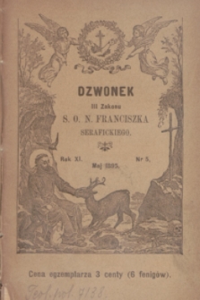 Dzwonek III Zakonu S. O. N. Franciszka Serafickiego. R.11, nr 5 (maj 1895)