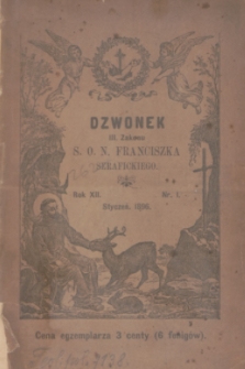 Dzwonek III Zakonu S. O. N. Franciszka Serafickiego. R.12, nr 1 (styczeń 1896)