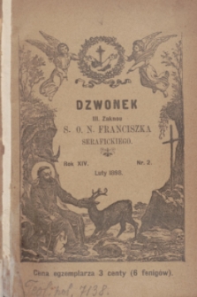 Dzwonek III Zakonu S. O. N. Franciszka Serafickiego. R.14, nr 2 (luty 1898)