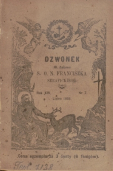 Dzwonek III Zakonu S. O. N. Franciszka Serafickiego. R.14, nr 7 (lipiec 1898)