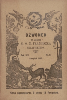 Dzwonek III Zakonu S. O. N. Franciszka Serafickiego. R.14, nr 8 (sierpień 1898)