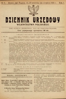 Dziennik Urzędowy Województwa Poleskiego. 1921, nr 6