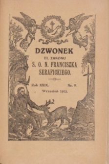 Dzwonek III Zakonu S. O. N. Franciszka Serafickiego. R.29, nr 9 (wrzesień 1913)