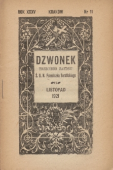Dzwonek Trzeciego Zakonu Ś. O. N. Franciszka Serafickiego. R.35, nr 11 (listopad 1921)