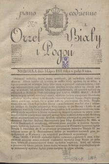 Orzeł Biały i Pogoń: pismo codzienne. 1831, Ner 1 (3 lipca)