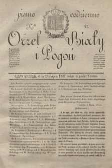 Orzeł Biały i Pogoń: pismo codzienne. 1831, Ner 27 (28 lipca)