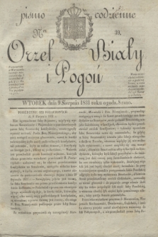 Orzeł Biały i Pogoń: pismo codzienne. 1831, Ner 39 (9 sierpnia)