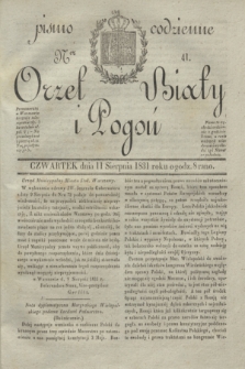 Orzeł Biały i Pogoń: pismo codzienne. 1831, Ner 41 (11 sierpnia)