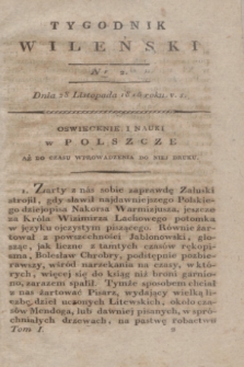 Tygodnik Wileński. T.1, Ner 2 (28 listopada 1815)