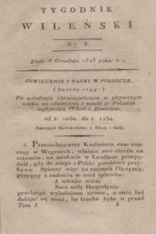 Tygodnik Wileński. T.1, Ner 3 (5 grudnia 1815)