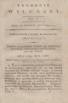 Tygodnik Wileński. T.1, Ner 5 (19 grudnia 1815)