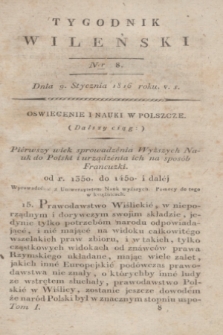 Tygodnik Wileński. T.1, Ner 8 (9 stycznia 1816)