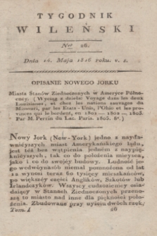 Tygodnik Wileński. T.1, Ner 26 (14 maja 1816)