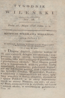 Tygodnik Wileński. T.2, Ner 28 (28 maja 1816)