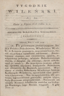 Tygodnik Wileński. T.2, Ner 34 (9 lipca 1816)