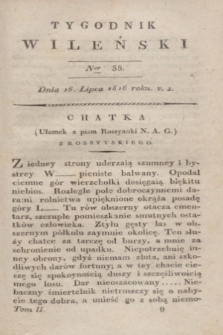 Tygodnik Wileński. T.2, Ner 35 (16 lipca 1816)