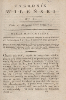 Tygodnik Wileński. T.2, Ner 41 (27 sierpnia 1816)