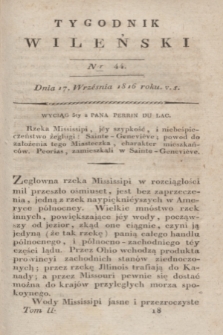 Tygodnik Wileński. T.2, Ner 44 (17 września 1816)