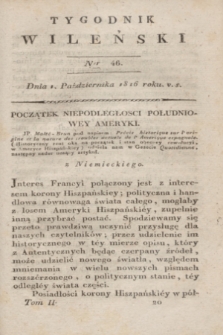 Tygodnik Wileński. T.2, Ner 46 (1 października 1816)