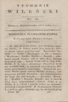 Tygodnik Wileński. T.2, Ner 49 (22 października 1816)