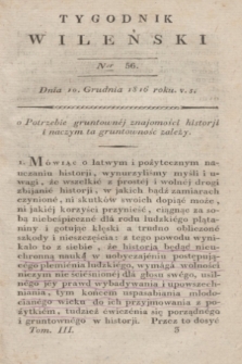 Tygodnik Wileński. T.3, Ner 56 (10 grudnia 1816)