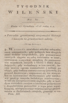 Tygodnik Wileński. T.3, Ner 57 (17 grudnia 1816)