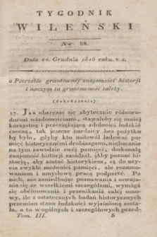 Tygodnik Wileński. T.3, Ner 58 (24 grudnia 1816)