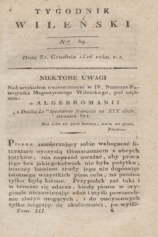 Tygodnik Wileński. T.3, Ner 59 (31 grudnia 1816)