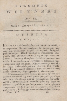 Tygodnik Wileński. T.3, Ner 65 (11 lutego 1817)