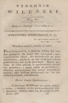 Tygodnik Wileński. T.3, Ner 67 (25 lutego 1817)
