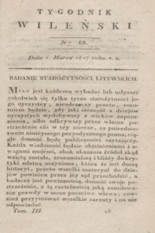 Tygodnik Wileński. T.3, Ner 68 (4 marca 1817)