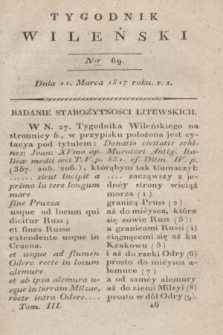 Tygodnik Wileński. T.3, Ner 69 (11 marca 1817)