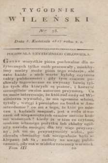 Tygodnik Wileński. T.3, Ner 73 (8 kwietnia 1817)