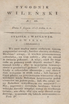 Tygodnik Wileński. T.4, Ner 86 (8 lipca 1817)