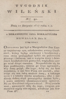 Tygodnik Wileński. T.4, Ner 91 (12 sierpnia 1817)