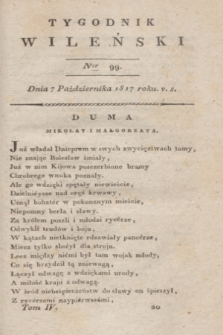 Tygodnik Wileński. T.4, Ner 99 (7 października 1817)