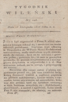 Tygodnik Wileński. T.4, Ner 105 (18 listopada 1817)