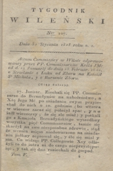 Tygodnik Wileński. T.5, Ner 107 (31 stycznia 1818)
