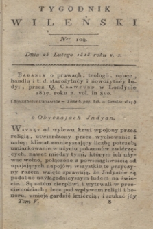 Tygodnik Wileński. T.5, Ner 109 (28 lutego 1818)